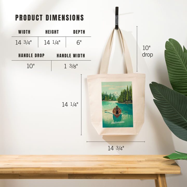 Colorado, Quiet Explorer, Boating, Mountain, Tote Bag - Lantern Press