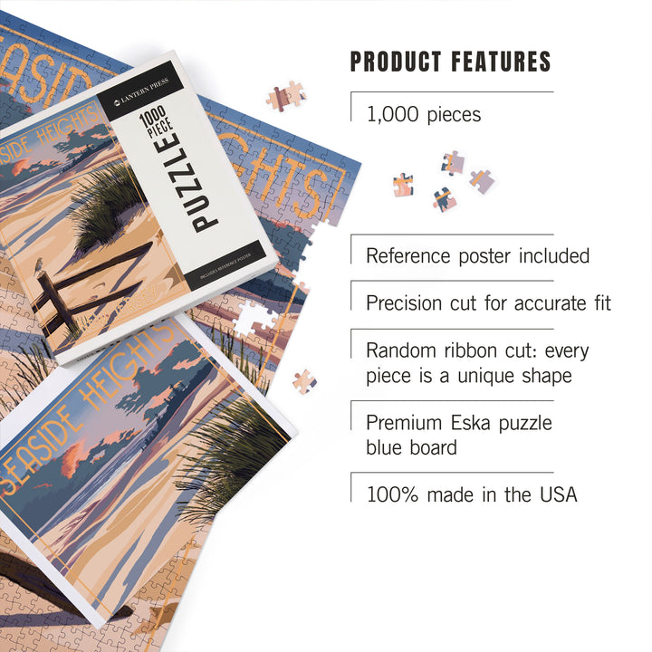 Seaside Heights, New Jersey, Sand and Beachgrass, Jigsaw Puzzle
