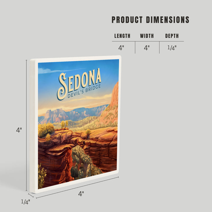 Sedona, Arizona, Oil Painting, Devil's Bridge, Coasters