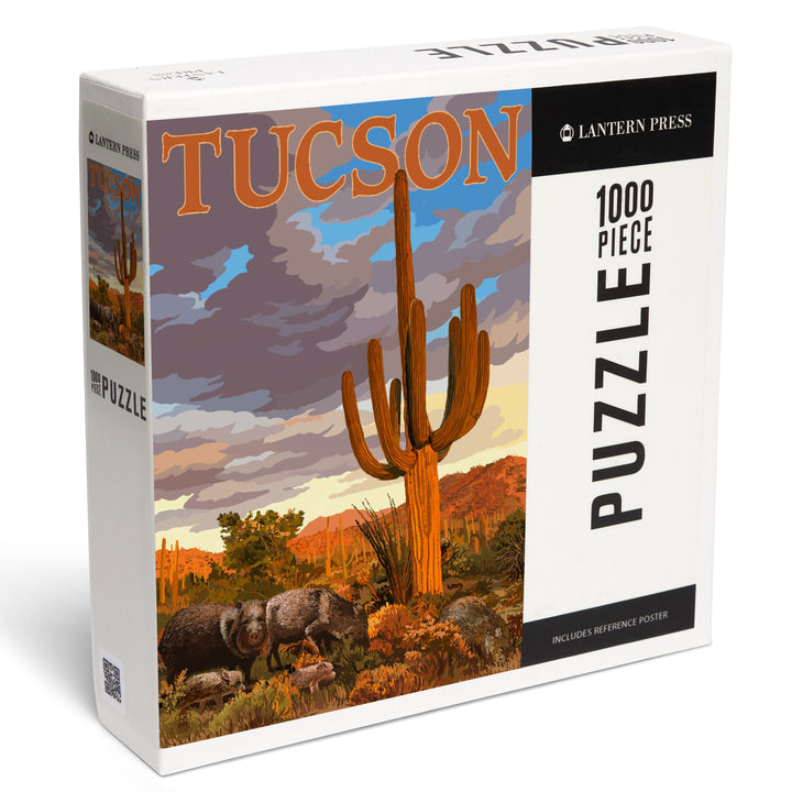 Tucson, Arizona, Javelina and Cactus, Jigsaw Puzzle