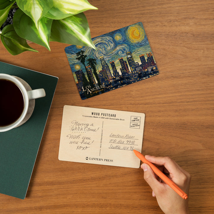 Los Angeles, California, Starry Night Series, Wood Sign and Postcards