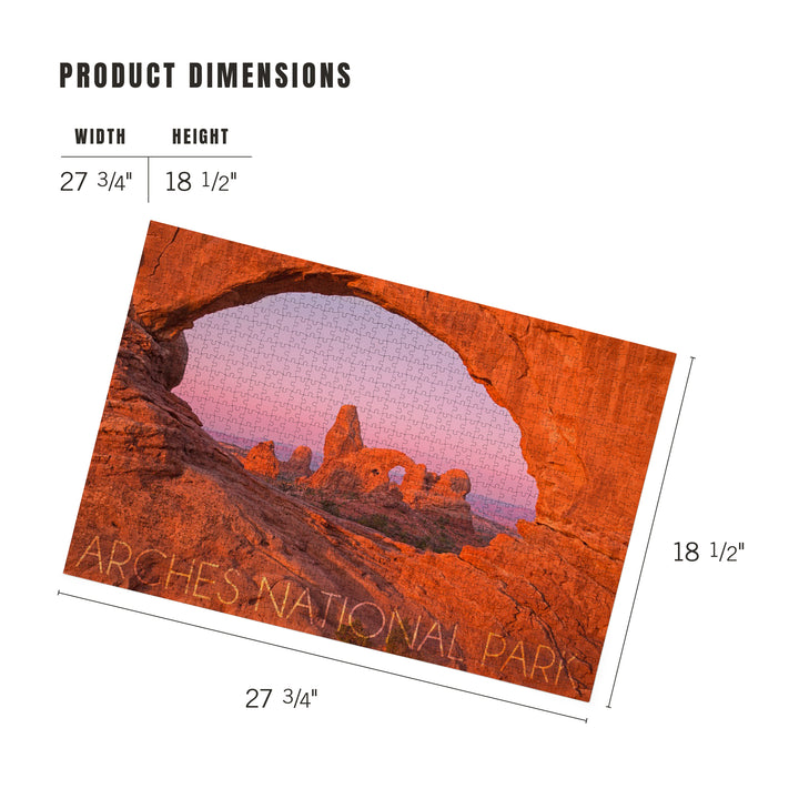 Arches National Park, Utah, Pink Sky, Jigsaw Puzzle