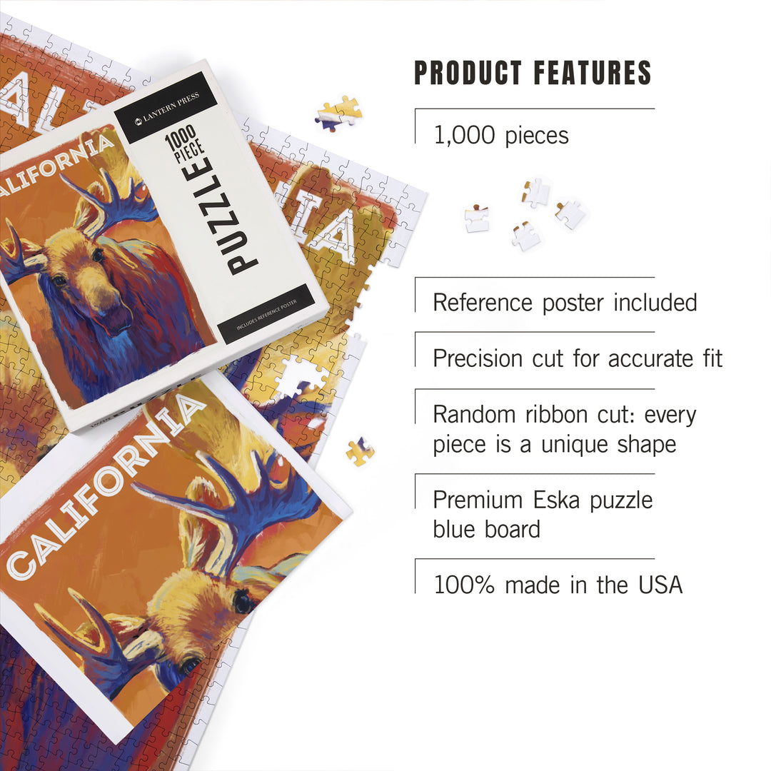 California, Vivid, Moose, 1000 Piece Jigsaw Puzzle