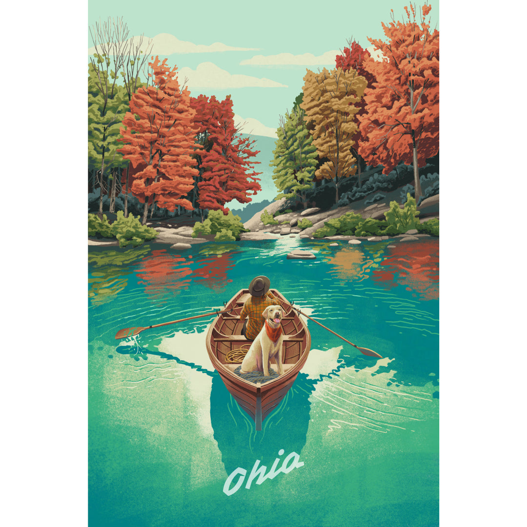 Ohio, Quiet Explorer, Boating, Mountain canvas art