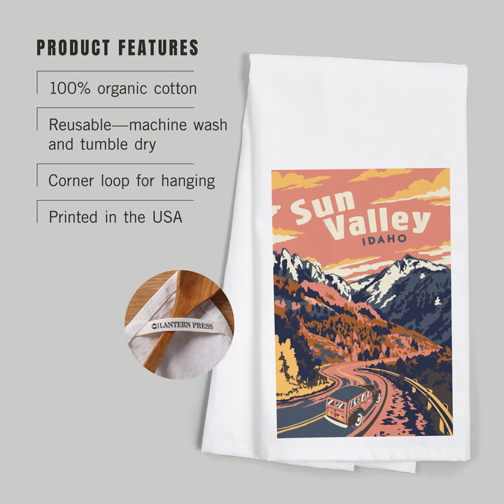 Sun Valley, Idaho, Explorer Series, Organic Cotton Kitchen Tea Towels