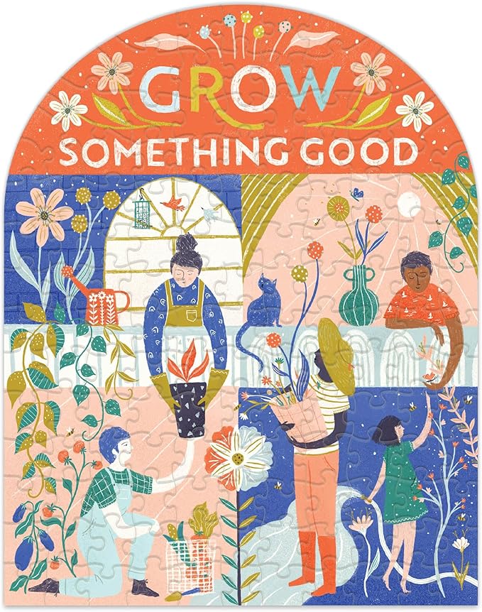 Lantern Press Firelight Mini Jigsaw Puzzle for Adults, Grow Something Good