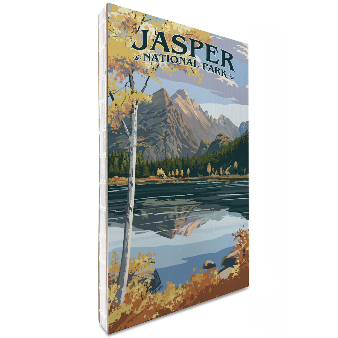 Lined 6x9 Journal, Jasper National Park, Canada, Longs Peak and Bear Lake Fall, Lay Flat, 193 Pages, FSC paper
