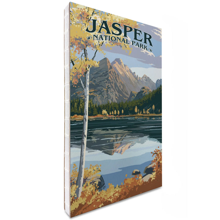Lined 6x9 Journal, Jasper National Park, Canada, Longs Peak and Bear Lake Fall, Lay Flat, 193 Pages, FSC paper