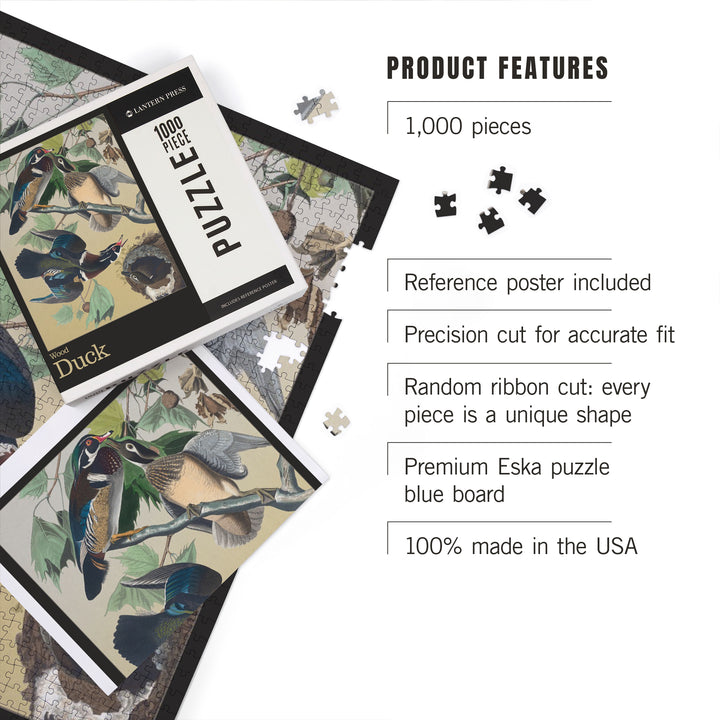 Audubon Birds of North America, Wood Duck, 1000 Piece Jigsaw Puzzle