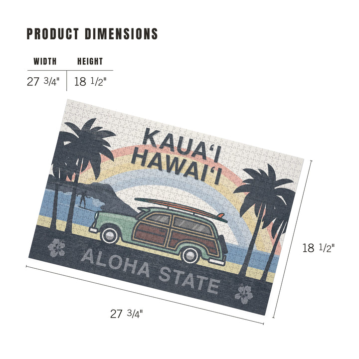 Kauai, Hawaii, Aloha State, Woody Beach Scene, Jigsaw Puzzle