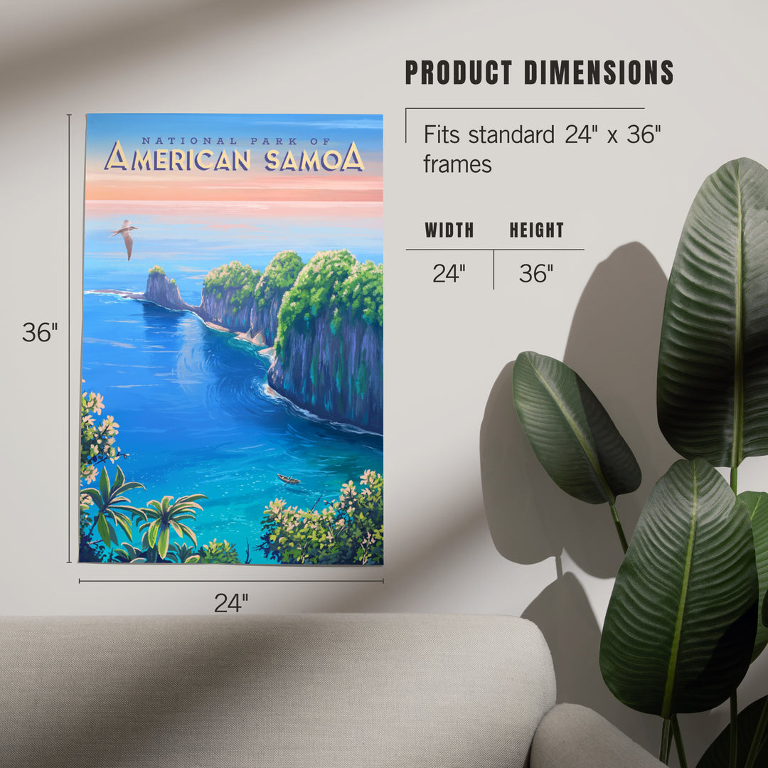 National Park of American Samoa, Oil Painting, Art & Giclee Prints