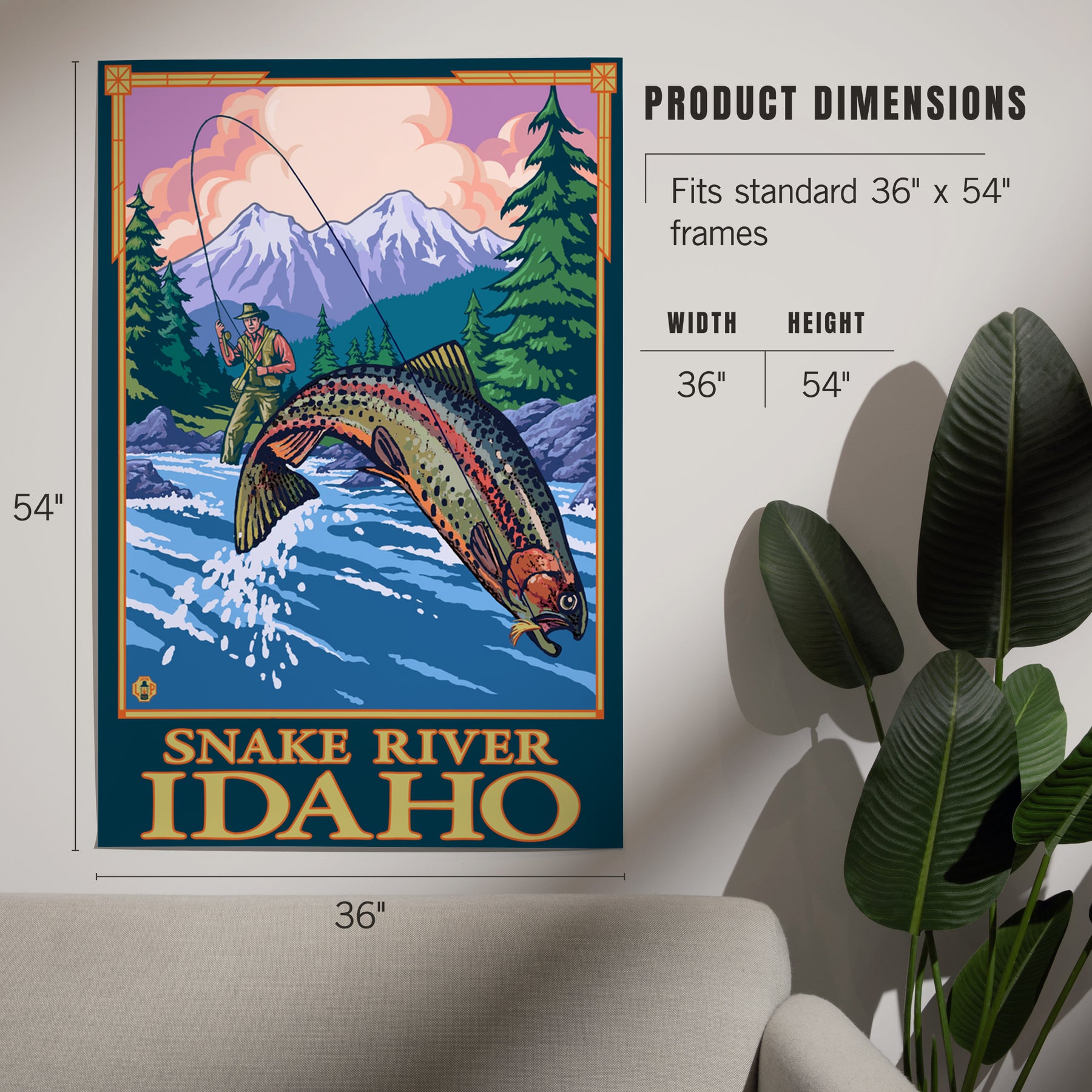 Snake River, Idaho, Fly Fishing Scene, Art & Giclee Prints