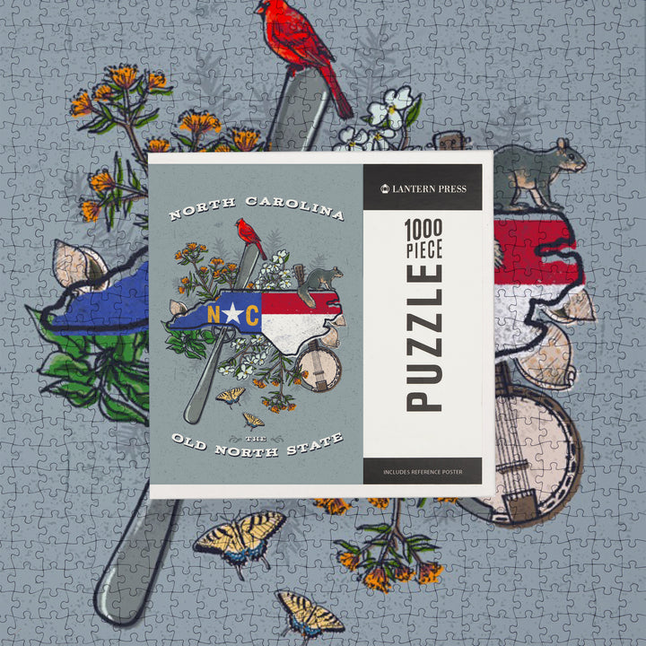 Raleigh, North Carolina, State Treasure Trove, 1000 Piece Jigsaw Puzzle