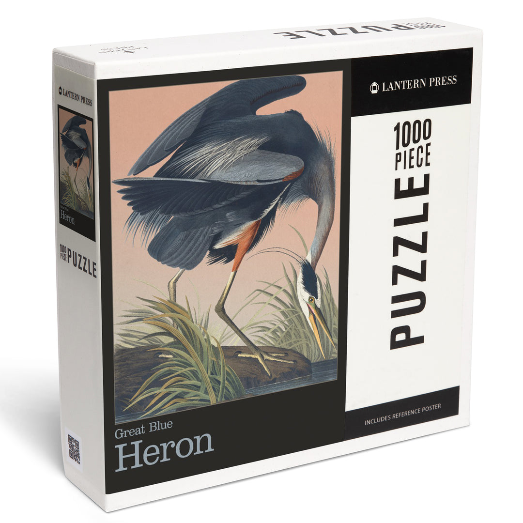 Audubon Birds of North America, Blue Heron, 1000 Piece Jigsaw Puzzle