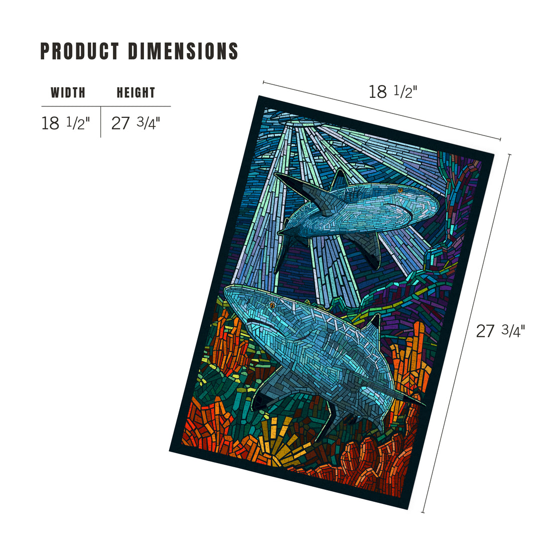 Black Tip Reef Shark, Paper Mosaic, Jigsaw Puzzle