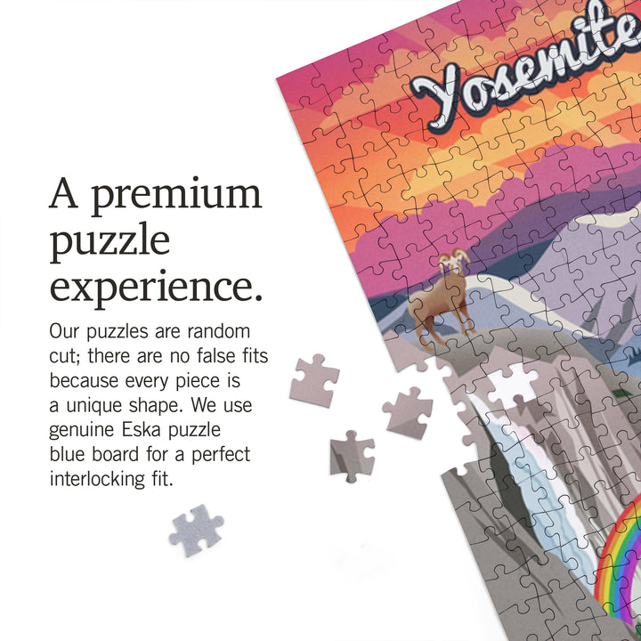 Yosemite National Park, California, Retro Views, Jigsaw Puzzle