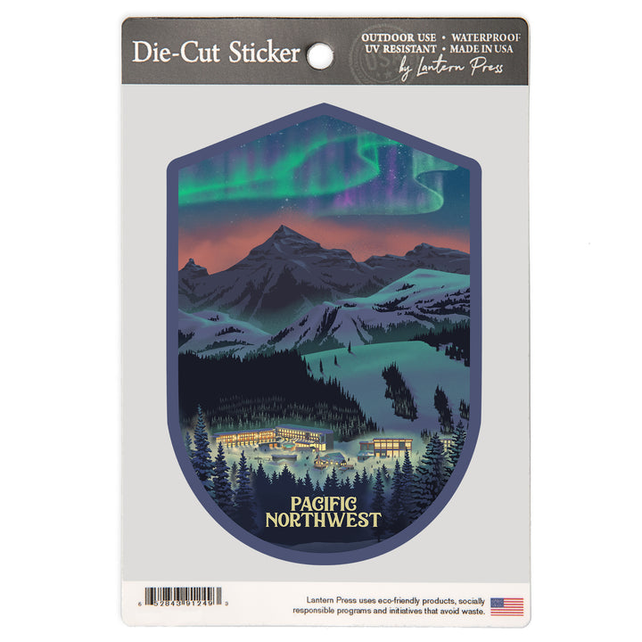 Pacific Northwest, Village Northern Lights, Vinyl Sticker