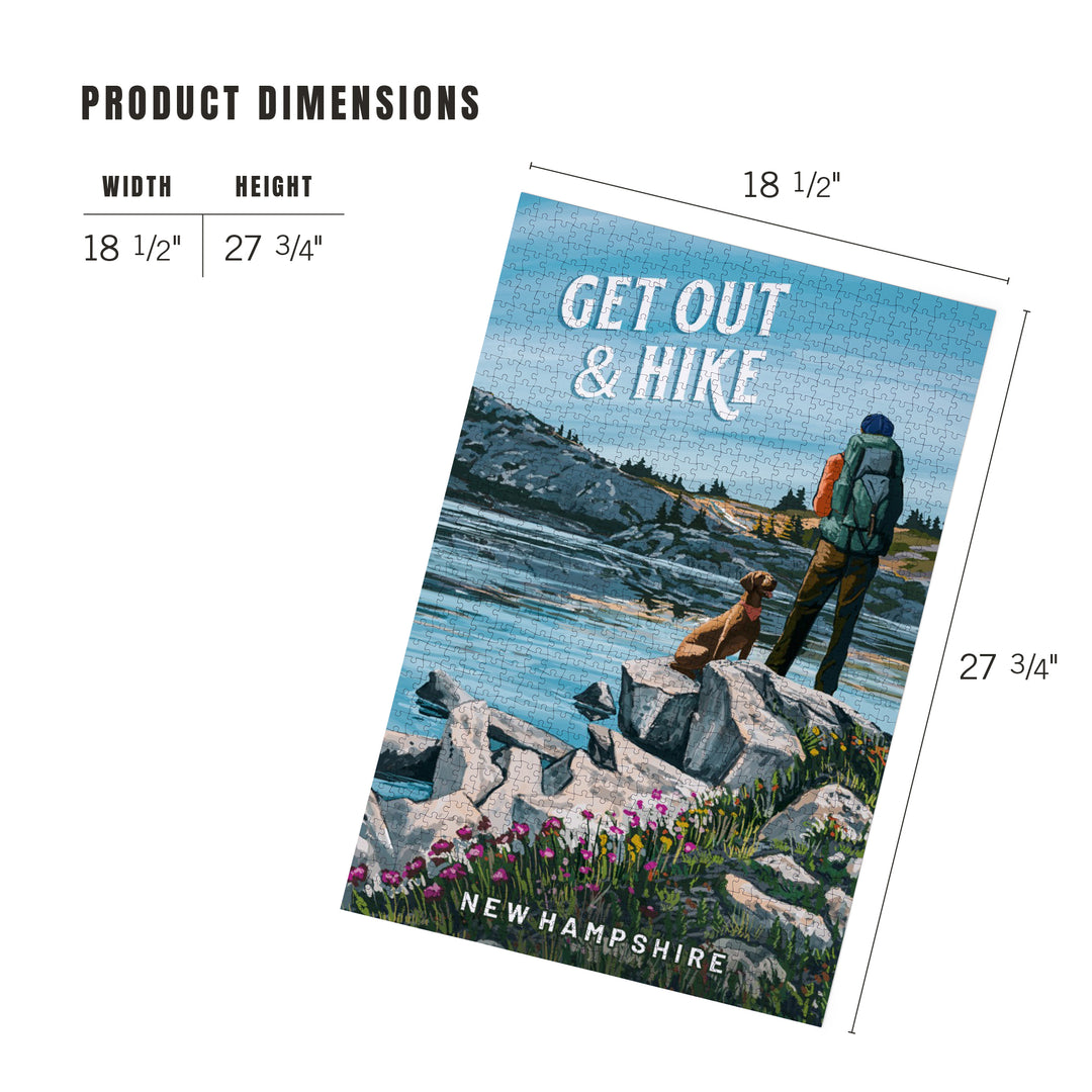 New Hampshire, Get Out and Hike, 1000 Piece Jigsaw Puzzle