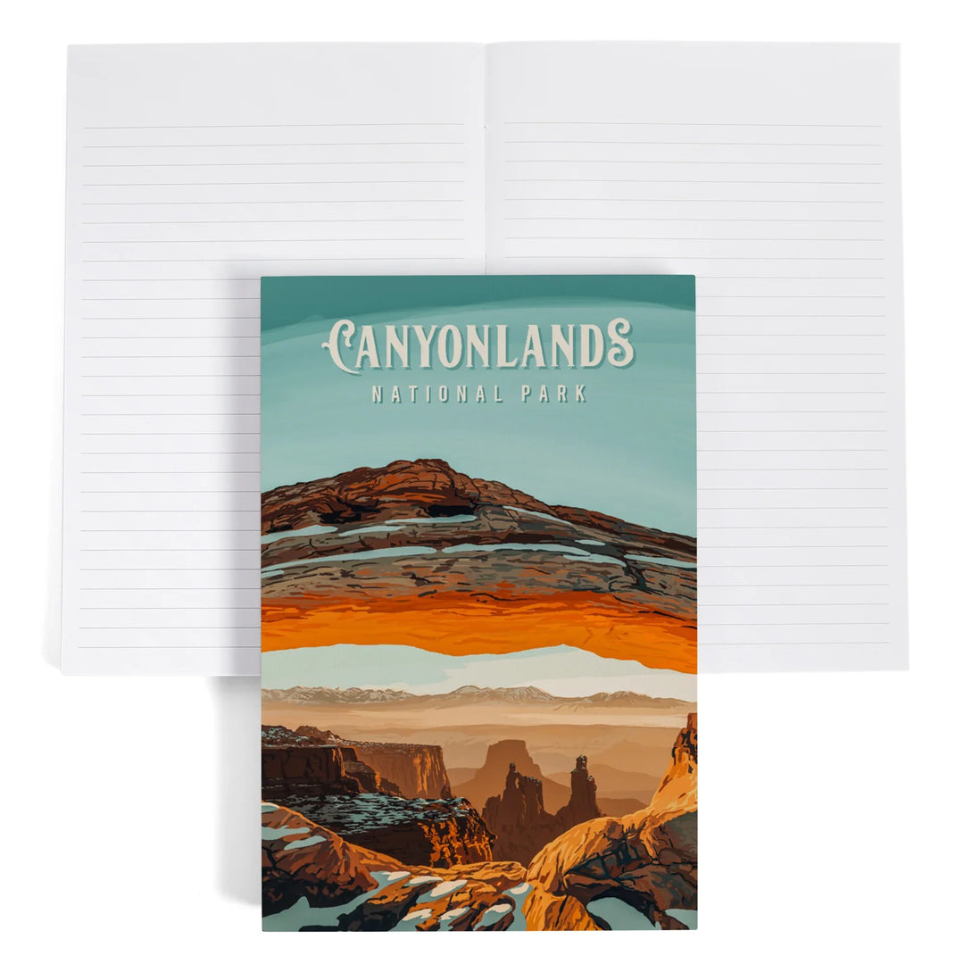 Lined 6x9 Journal, Canyonlands National Park, Utah, Painterly National Park Series, Lay Flat, 193 Pages, FSC paper