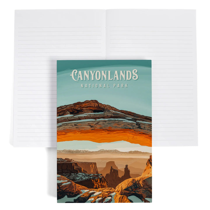Lined 6x9 Journal, Canyonlands National Park, Utah, Painterly National Park Series, Lay Flat, 193 Pages, FSC paper