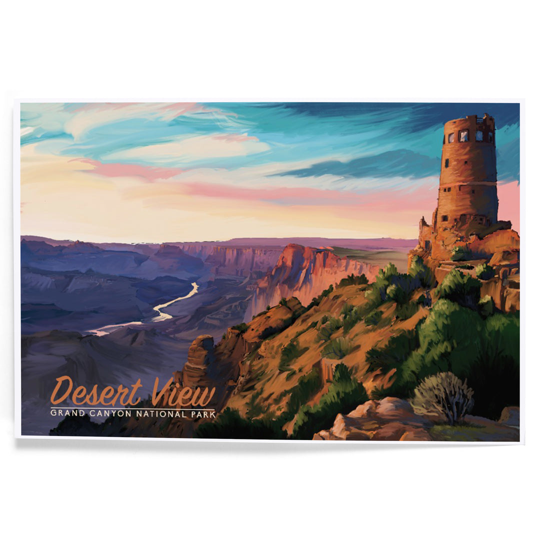 Grand Canyon National Park, Watchtower, Oil Painting, Art & Giclee Prints