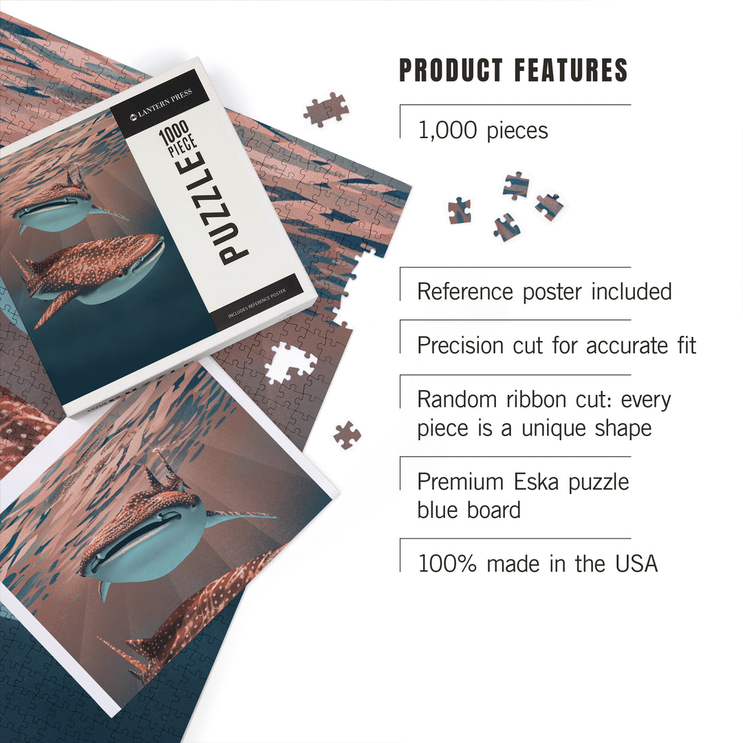 Lithograph, Whale Shark, 1000 Piece Jigsaw Puzzle