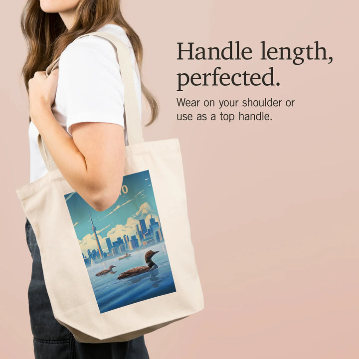 Toronto, Ontario, Lithograph City Series, Tote Bag