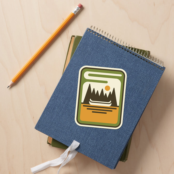 Simple Vector, Canoe, Vinyl Sticker