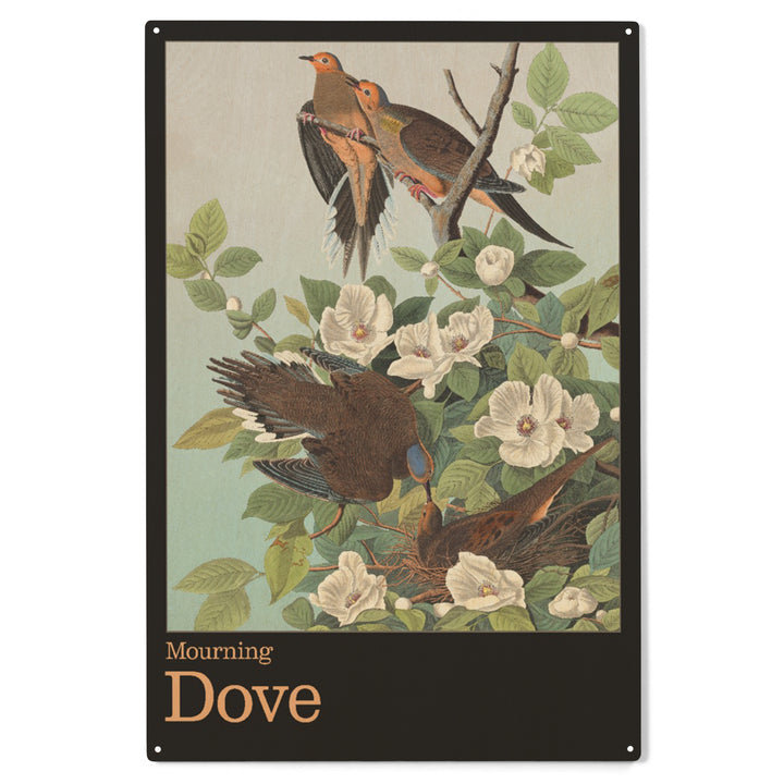 Audubon Birds North America Mourning Dove, Wood Sign and Postcards