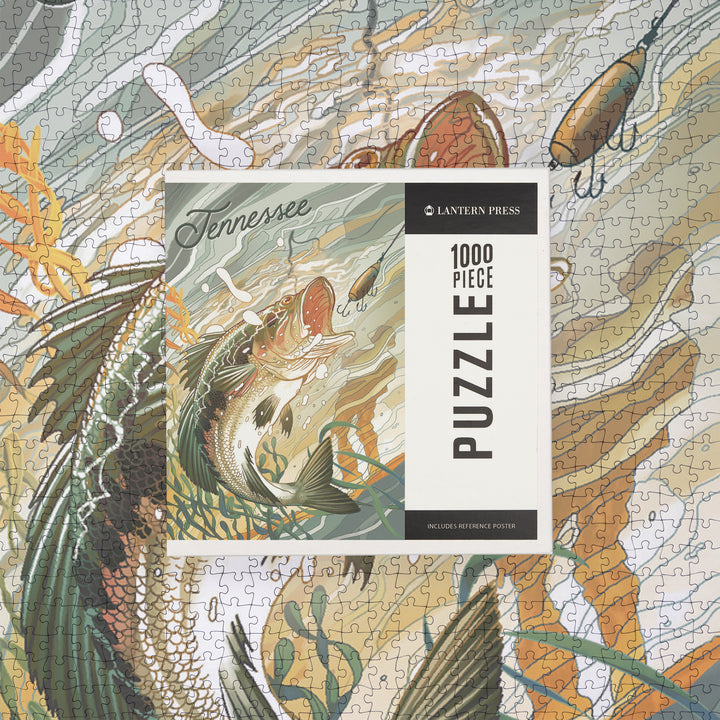 Tennessee, Fish All Day, Bass, 1000 Piece Jigsaw Puzzle