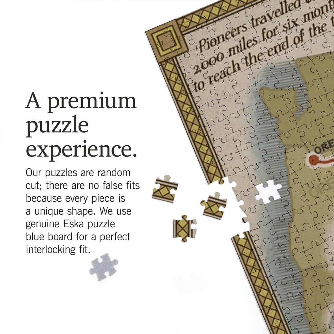 Oregon Trail Map, 1000 Piece Jigsaw Puzzle