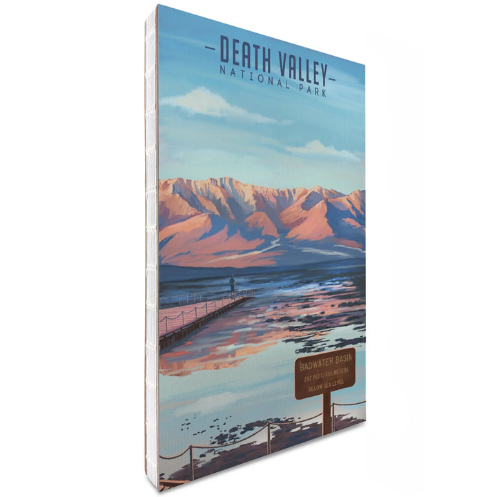 Lined 6x9 Journal, Death Valley National Park, California, Badwater Basin, Oil Painting, Lay Flat, 193 Pages, FSC paper