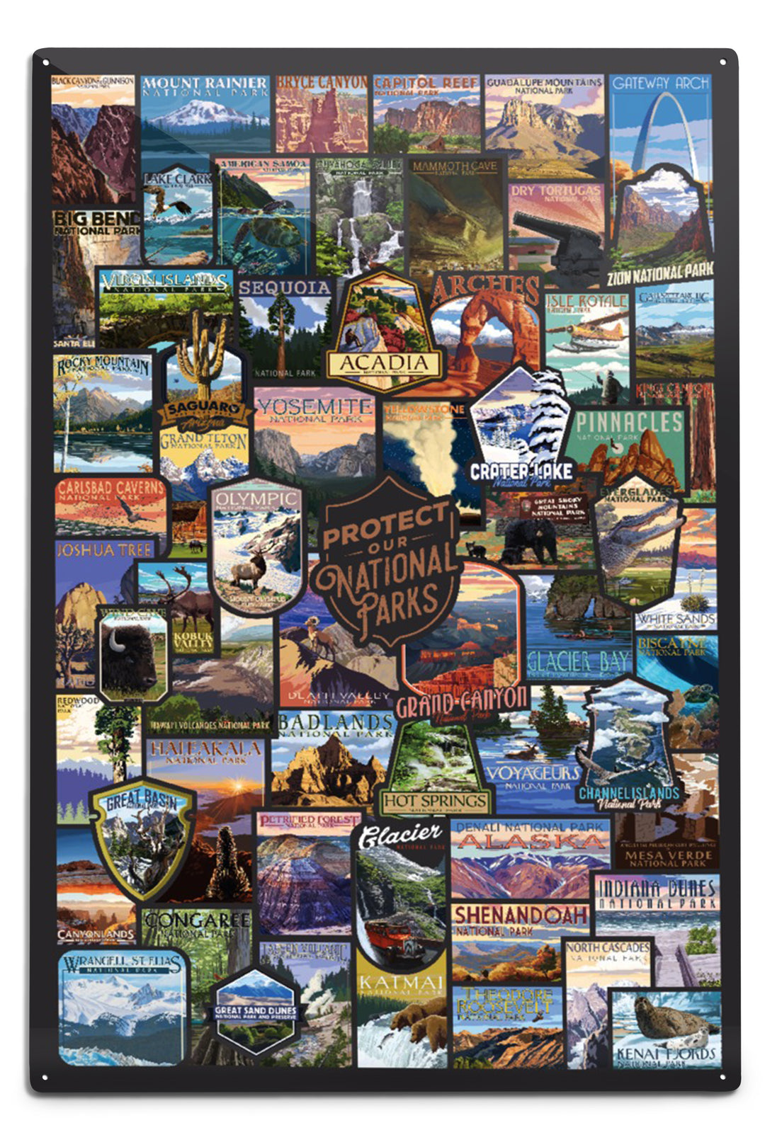 Protect Our National Parks, Collage, Metal Signs