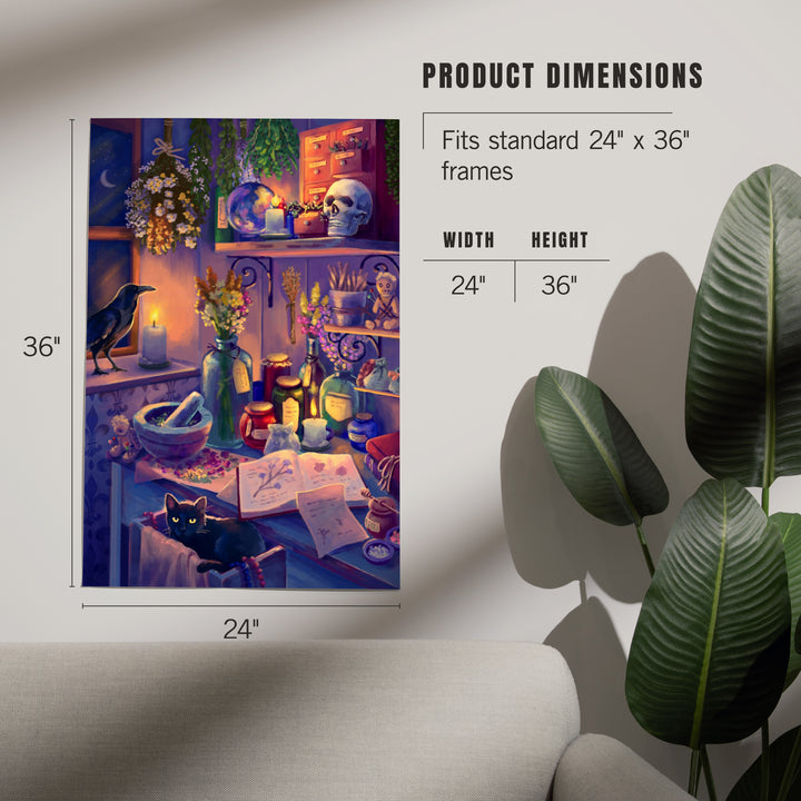 Oil Painting, Midnight Apothecary, Art & Giclee Prints