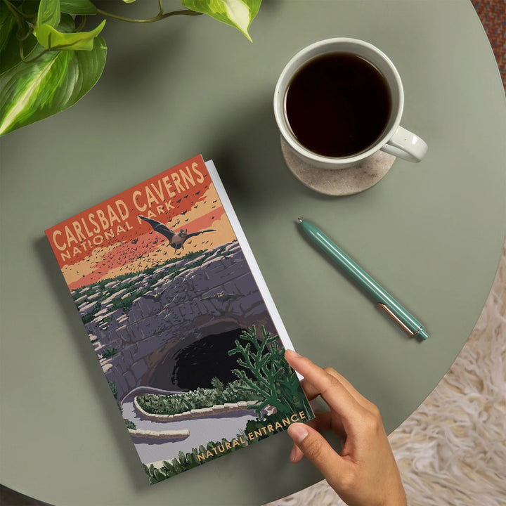 Lined 6x9 Journal, Carlsbad Caverns National Park, New Mexico, Natural Entrance, Painterly Series, Lay Flat, 193 Pages, FSC paper