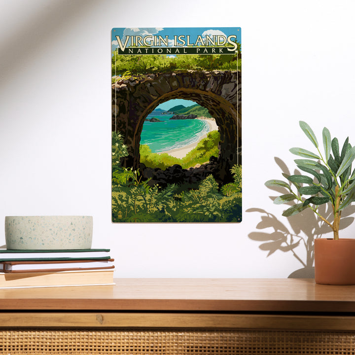 Virgin Islands National Park, US Virgin Islands, Wood Sign and Postcards