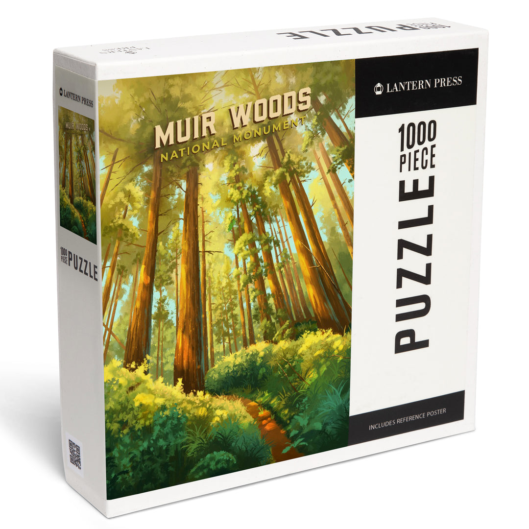 Muir Woods National Monument, Oil Painting, 1000 Piece Jigsaw Puzzle