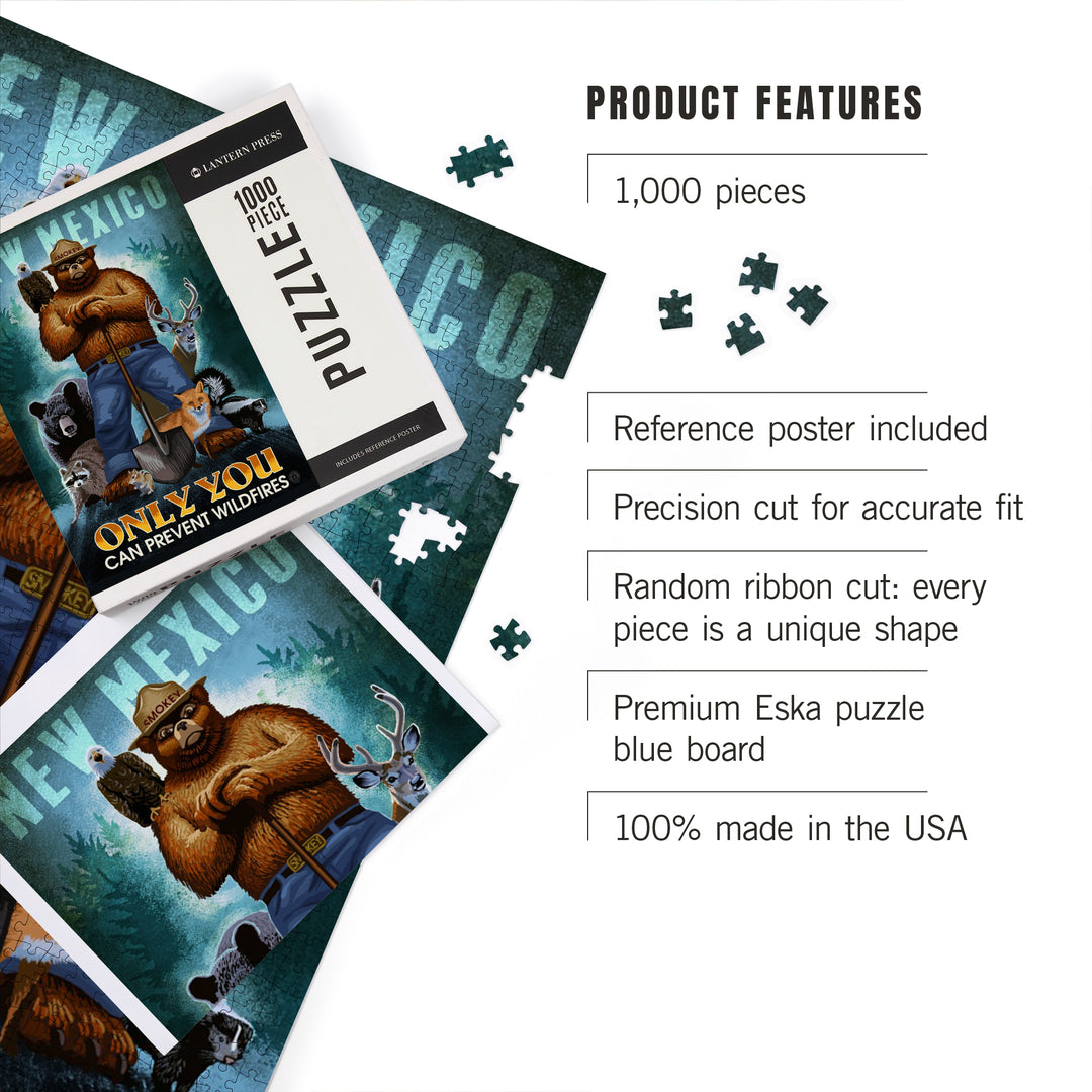 New Mexico, Smokey Bear and Friends, Only You Can Prevent Wildfires, Jigsaw Puzzle