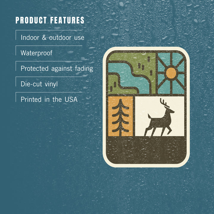 Simple Vector, Whitetail Deer, Vinyl Sticker