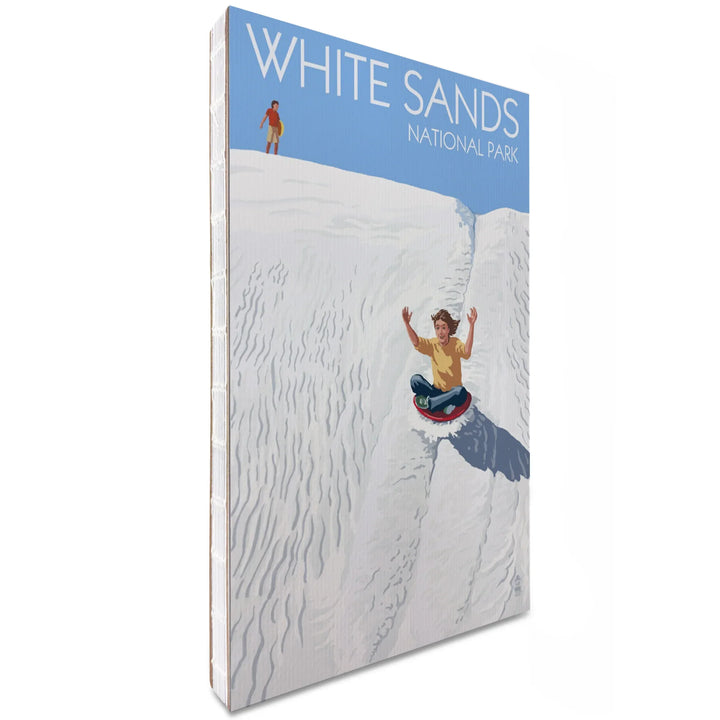 Lined 6x9 Journal, White Sands National Park, New Mexico, Sledding on Sand, Lay Flat, 193 Pages, FSC paper