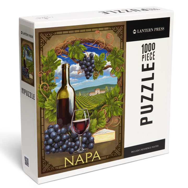 Napa, California, Pinot Noir Vineyard Scene, Jigsaw Puzzle