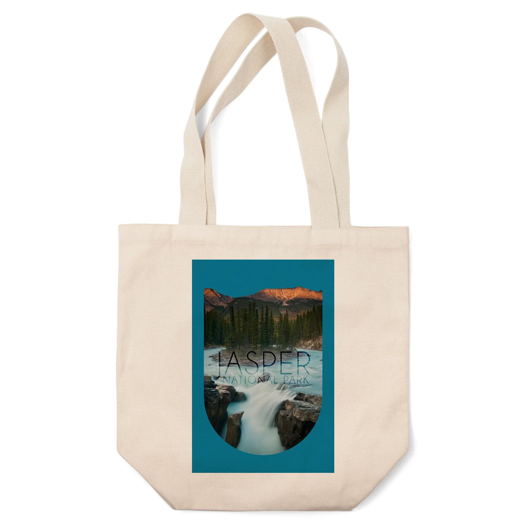 Jasper National Park, Alberta, Canada, Sunwapta Falls,, Tote Bag