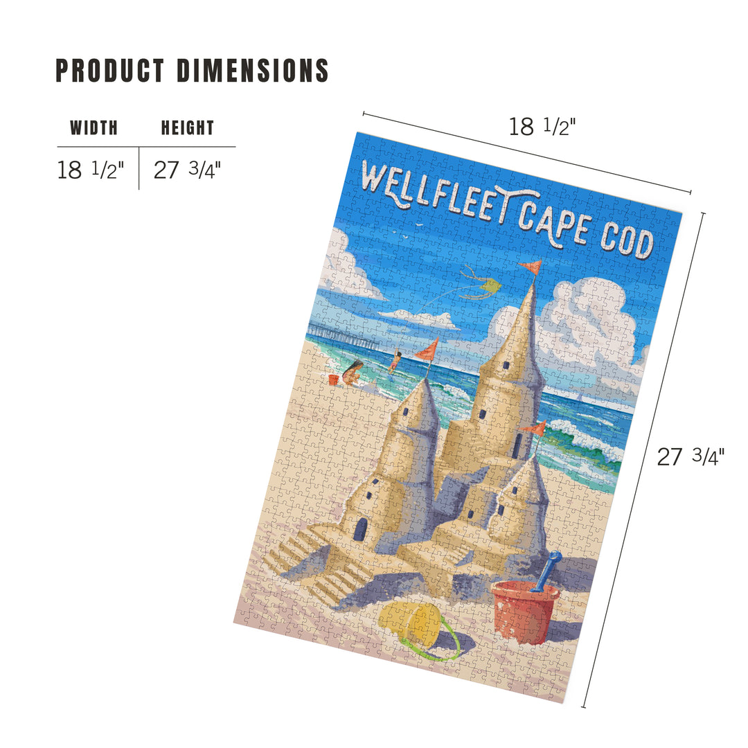 Wellfleet, Massachusetts, Painterly, Soak Up Summer, Sand Castle, Jigsaw Puzzle