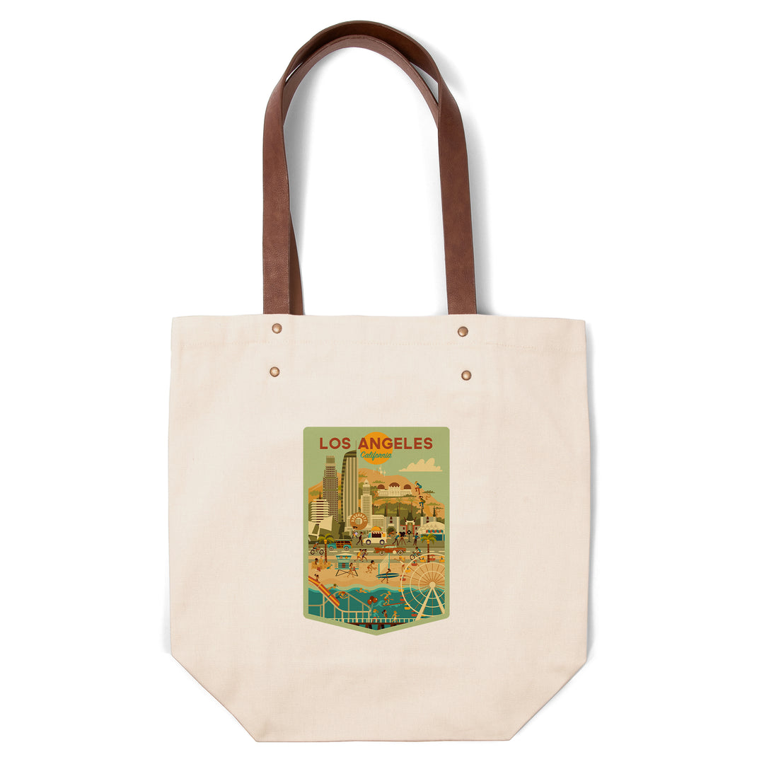 Los Angeles, California, City of Angels, Geometric City Series, Contour, Deluxe Tote