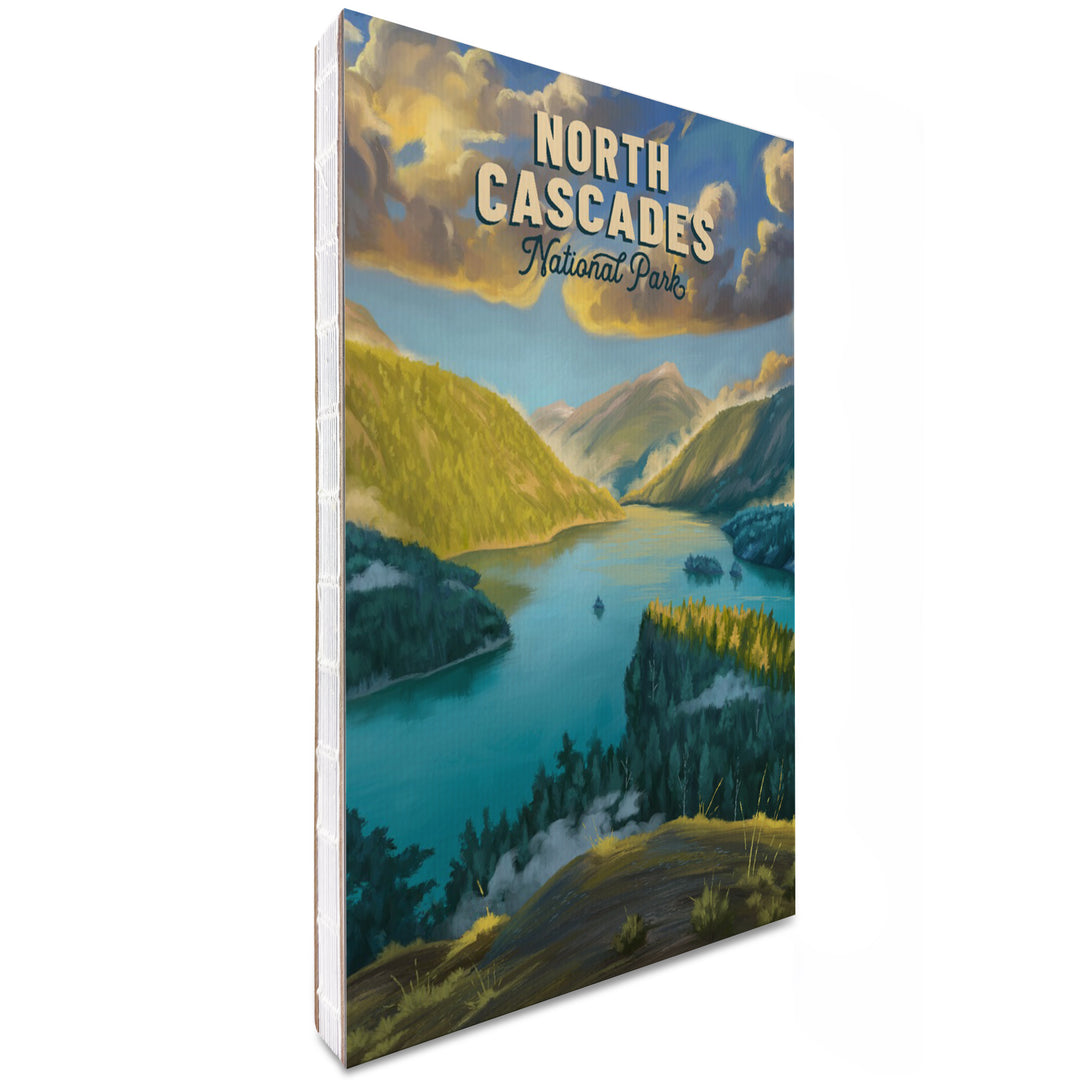 Lined 6x9 Journal, North Cascades National Park, Washington, Oil Painting National Park Series, Lay Flat, 193 Pages, FSC paper