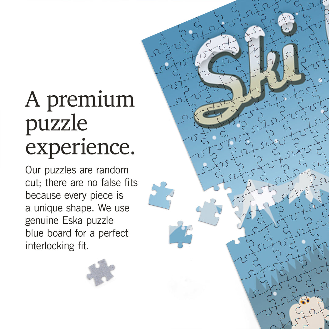 Vermont, Retro Ski Resort, 1000 piece jigsaw puzzle