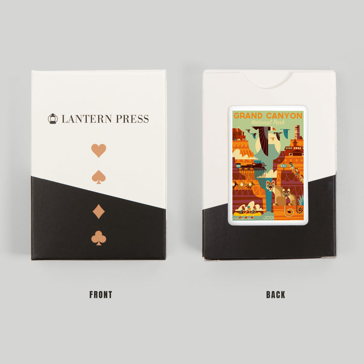 Playing Cards, Grand Canyon National Park, Arizona, Geometric National Park Series, 52 Card Deck with Jokers in Box, Unique Art