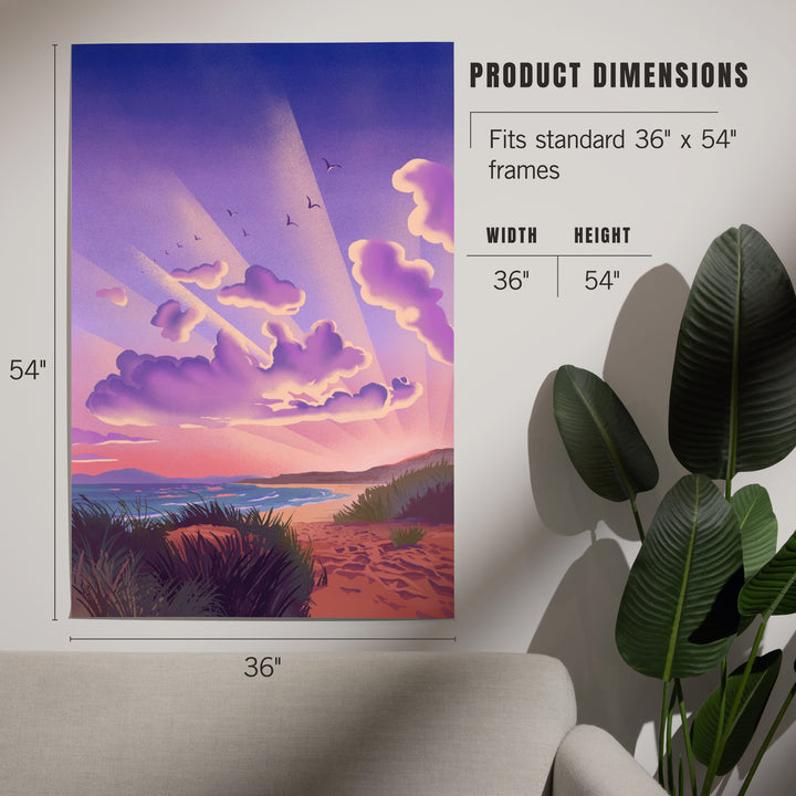 Coastal Series, Lithograph, New Shows Nightly, Beach Sunset, Art & Giclee Prints