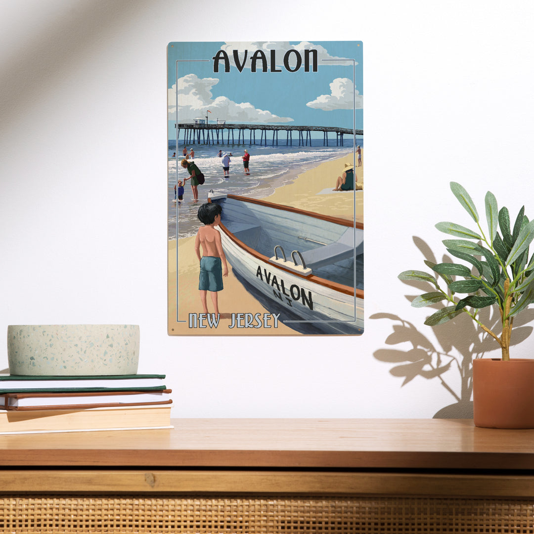Avalon, New Jersey, Lifeboat, Wood Sign and Postcards