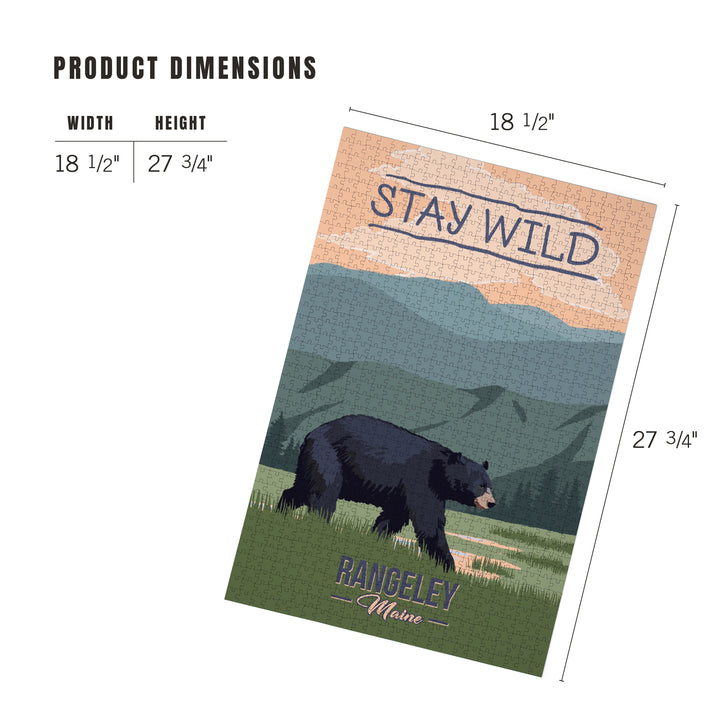 Rangeley, Maine, Bear and Mountains, Jigsaw Puzzle